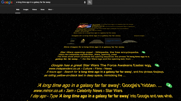 Google Star Wars easter egg